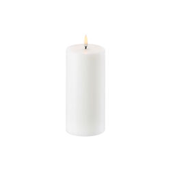 LED Pillar Candle 10 cm, nordic white, Uyuni Lighting