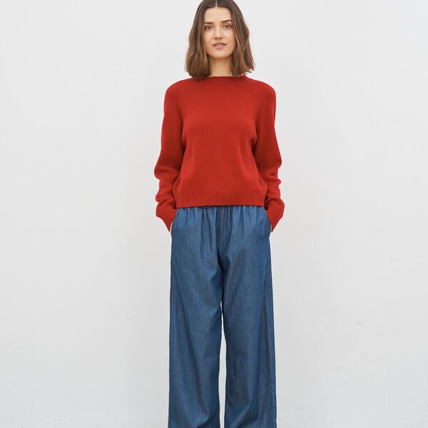 Eline Sweater, cherry red, CARE BY ME