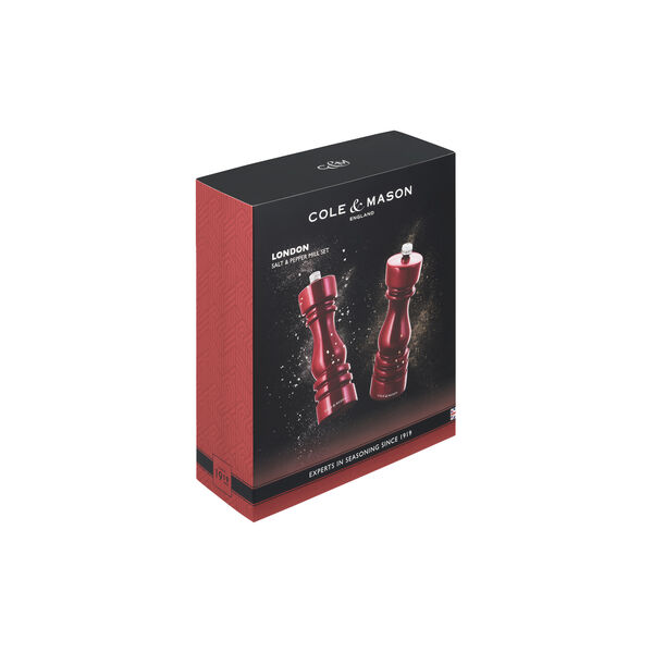 London Salt and pepper set, rød London Salt and pepper set, rød, Cole & Mason