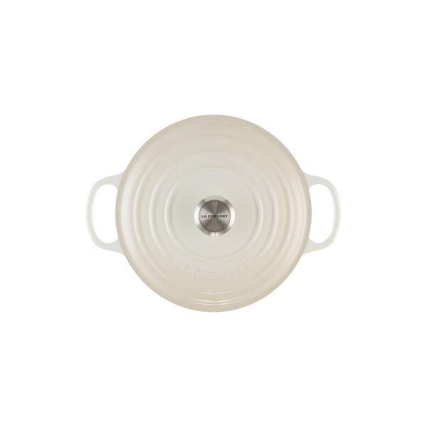 Signature rund st&oslash;bejernsgryde &Oslash; 26 cm, meringue, Le Creuset