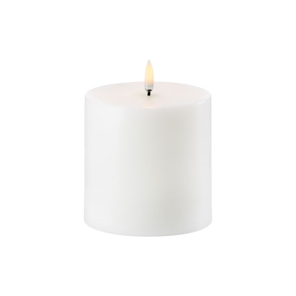 LED Pillar Candle 10 cm, nordic white LED Pillar Candle 10 cm, nordic white, Uyuni Lighting