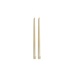 LED Smooth taper candle 2 stk. | H 32 | Pearl ivory, Uyuni Lighting
