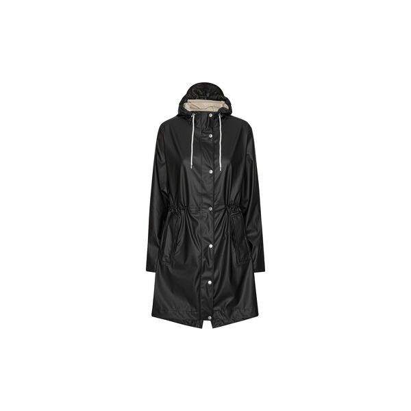 Long Parka Rain Jacket, black beauty, Ilse Jacobsen Hornb&aelig;k