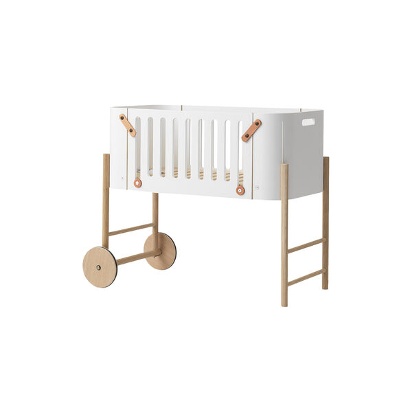 Wood co-sleeper inkl. ombyg til bænk, hvid/eg, Oliver Furniture