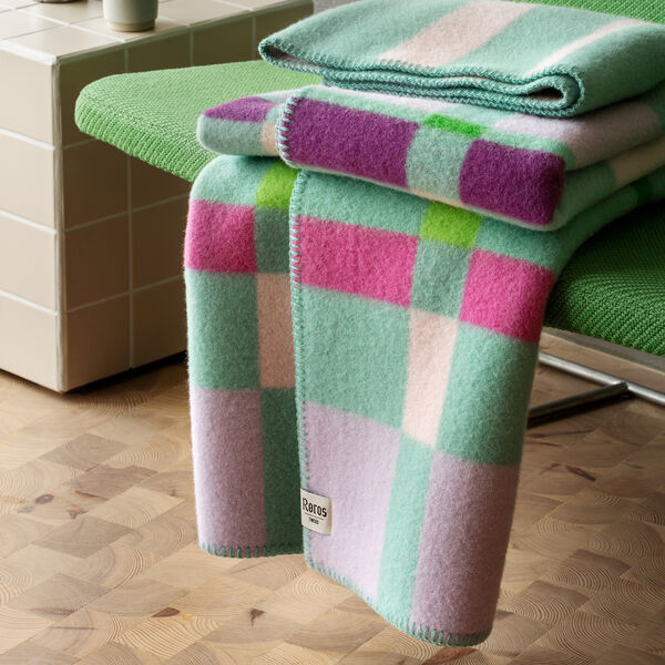 CITY Throw, mint, R&oslash;ros Tweed
