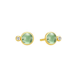 Prime Earstuds, gold/green amethyst Prime Earstuds, gold/green amethyst, Julie Sandlau