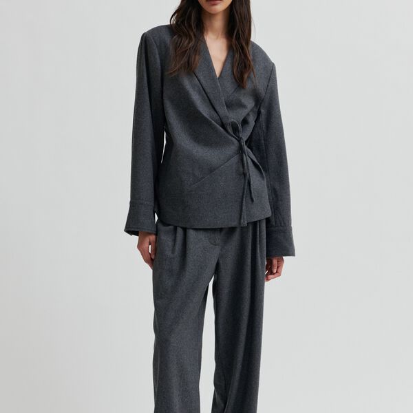 Milea Trousers, dark grey melange, Second Female