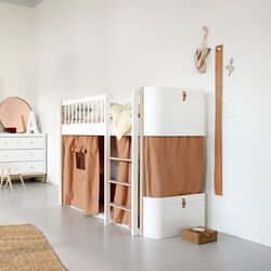 Forhæng til Wood Mini+ halvhøj seng, karamel, Oliver Furniture