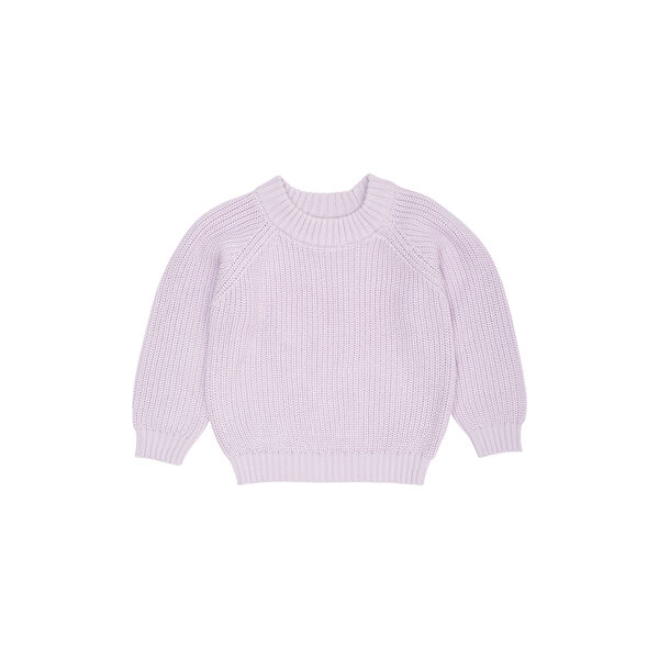 Knitted Classic Rib Blouse, lavender, Copenhagen Colors Organics