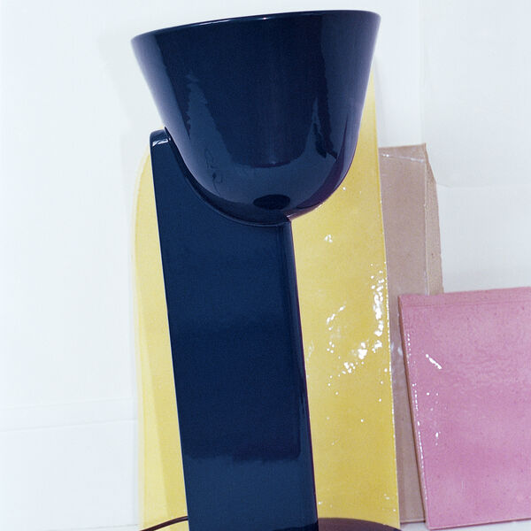 C&eacute;ramique Up bordlampe, navy blue, Flos