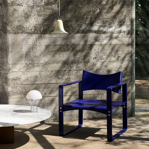 270 F loungestol, klein blue, Verpan