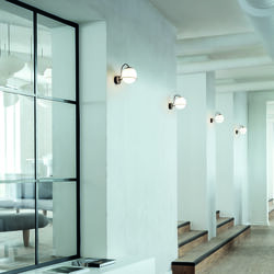 Model 238/1 Wall Lamp, opaline/black, Astep