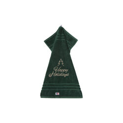 Original Towel Happy Holidays, juniper green/lt beige, Lexington