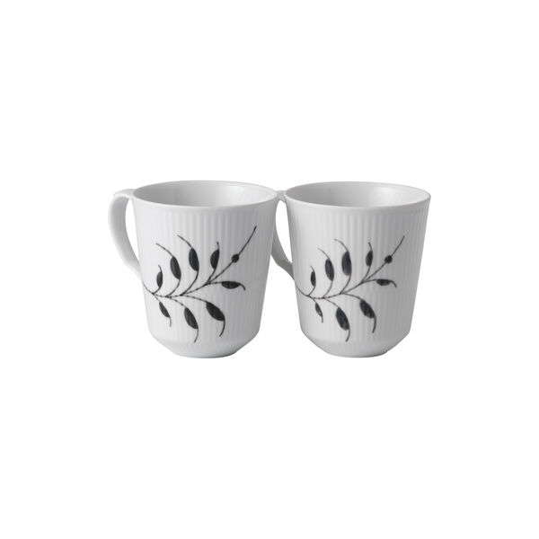 Sort Mega Riflet krus 38 cl, 2 stk Sort Mega Riflet krus 38 cl, 2 stk, Royal Copenhagen