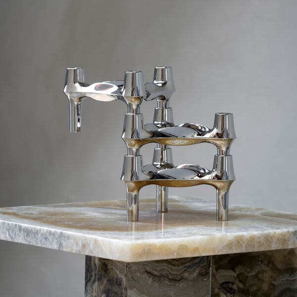 STOFF Nagel BMF lysestage 3 stk. krom, STOFF Nagel