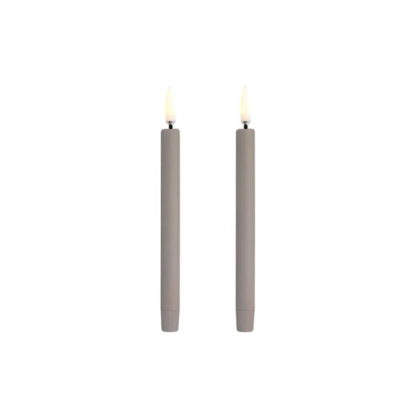 LED Mini Taper Candle 14 cm 2 pcs, sandstone, Uyuni Lighting