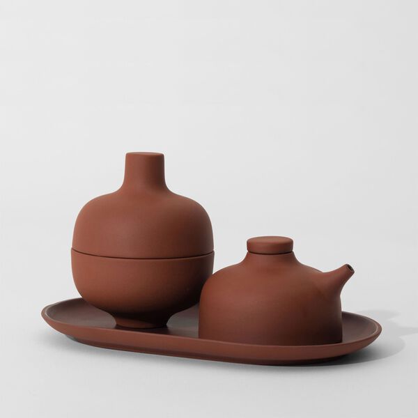 Sand Secrets Plate, red clay Sand Secrets Plate, red clay, Design House Stockholm