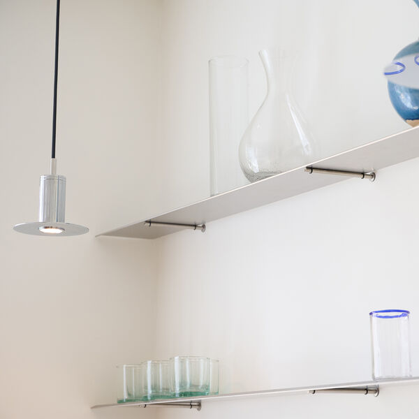 Luminar disk pendelspot, stål, Rama Lights