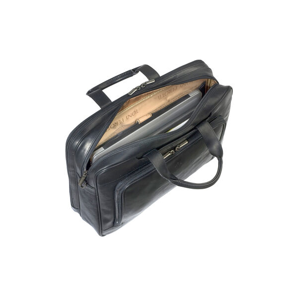 2 Compartment Laptop Briefcase, black 2 Compartment Laptop Briefcase, black, Tony Perotti
