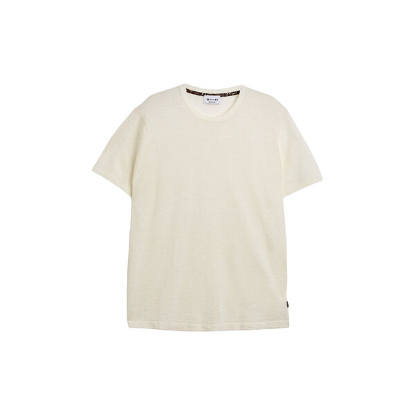 Linen - T-Shirt, pure white, SAND Copenhagen