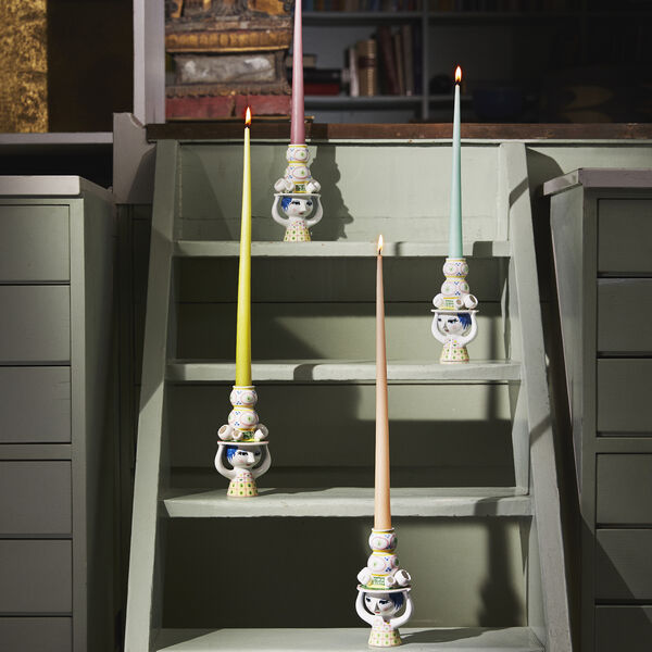 Lady with Hat lysestage, pink, Bjørn Wiinblad