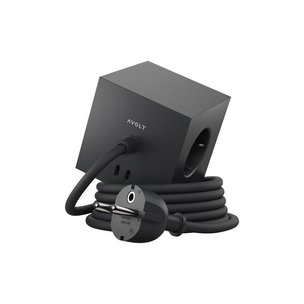 Square 1 USB-C (30W), stockholm black, Avolt