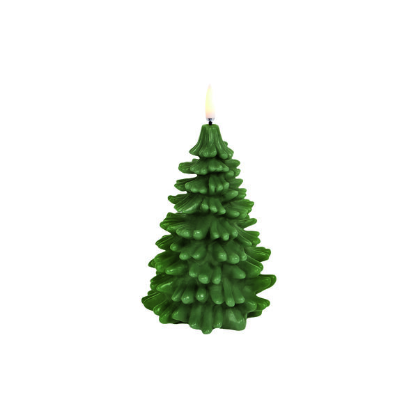 LED candle Christmas tree, olive green, Uyuni Lighting