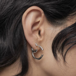 Disrupted Hoop, silver, Maria Black