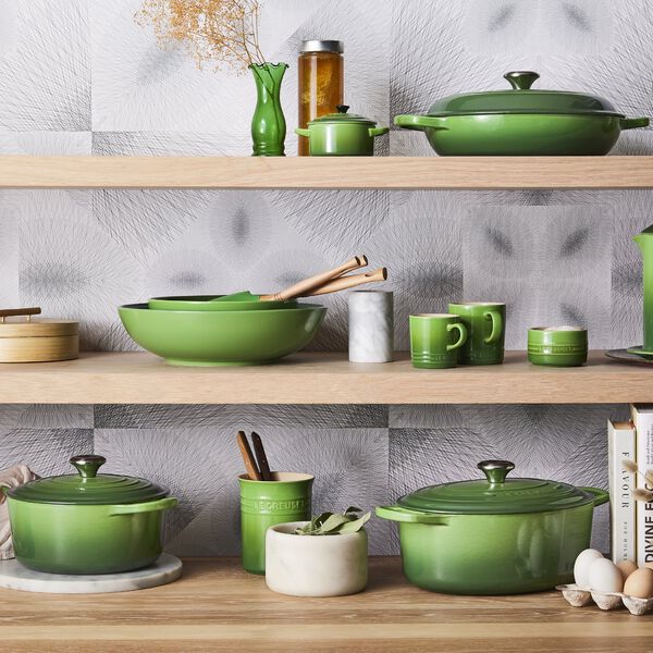 Signature rund st&oslash;bejernsgryde &Oslash; 20 cm, bamboo green, Le Creuset