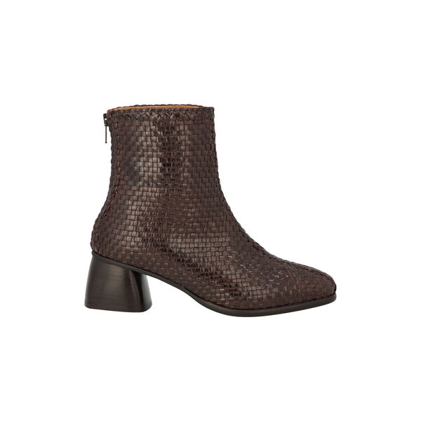 Støvlet, dark brown braid, ANGULUS