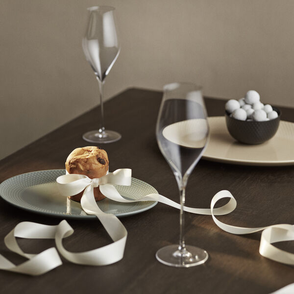 Rhombe Earth Ovalt serveringsfad, moss, Lyngby Porcelæn