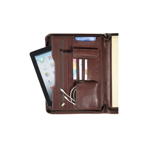 A4 Folder, dark brown, Tony Perotti