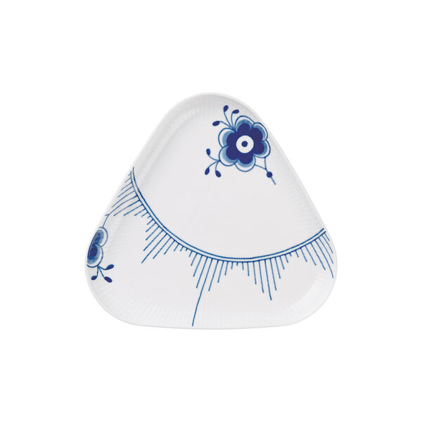 Blå Mega Riflet Trekantet fad Blå Mega Riflet Trekantet fad, Royal Copenhagen