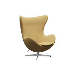 &AElig;gget&trade; 3316 loungestol, Christianshavn 1110 yellow/satin brushed aluminium, Fritz Hansen
