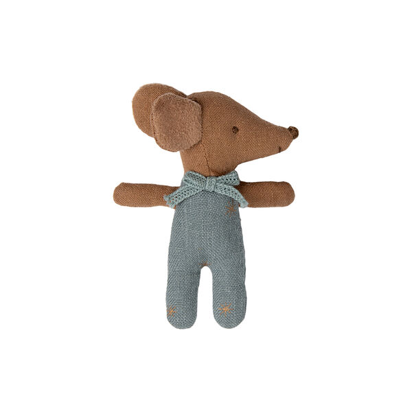 Sovende/v&aring;gen babymus i t&aelig;ndstik&aelig;ske, bl&aring;, Maileg