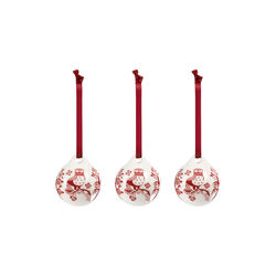 Taika ornamenter 3 stk., granatr&oslash;d, Iittala