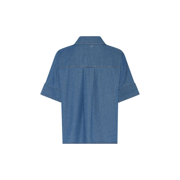 469HMMeki denim shirt, steel blue, Heartmade