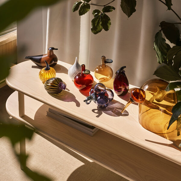 Zucchini glasfigur, moss green, Iittala