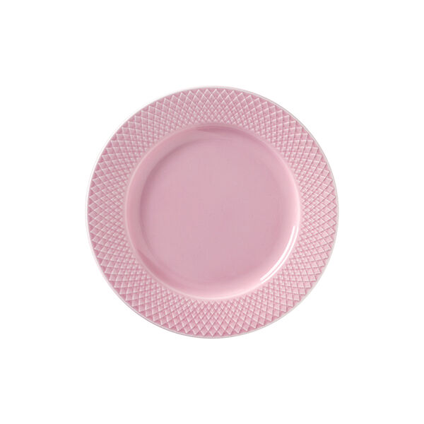 Rhombe Color frokosttallerken Ø 21 cm, rosa, Lyngby Porcelæn