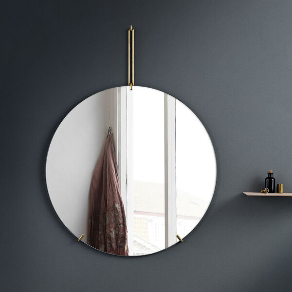 Wall Mirror, brass, MOEBE