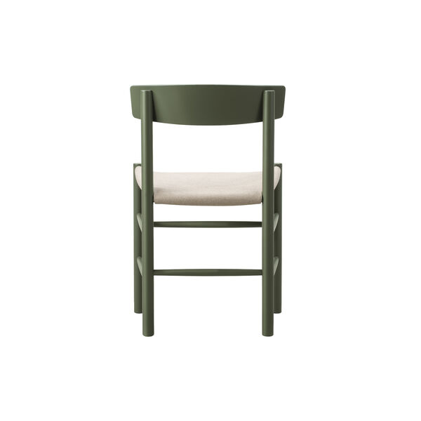J39 Mogensen s&aelig;depolstret stol, khaki green/natur kanvas, Fredericia Furniture