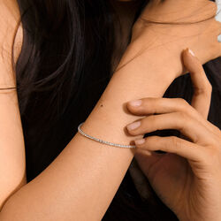 ARASH krystalarmbånd, sølvbelagt, Pilgrim