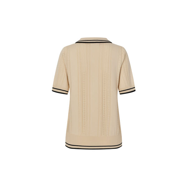 AndreaLL Polo Knit S/S, creme, Lollys Laundry