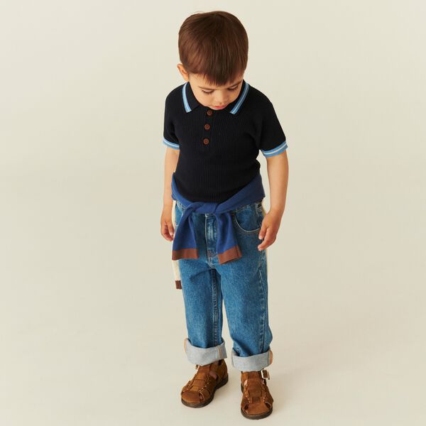 Knitted Pattern Polo, Copenhagen Colors Organics