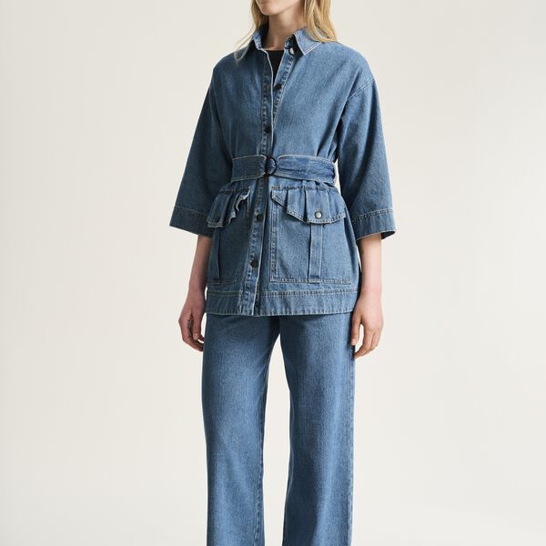 Hayato lang jakke, blue denim, BITTE KAI RAND