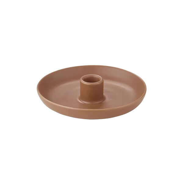 VELA Rund Lysestage M, amber brown, Blomus
