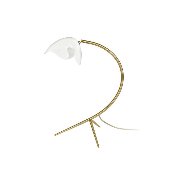 PS38 bordlampe, white/brass PS38 bordlampe, white/brass, ATBO