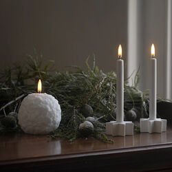 LED Textured candle Snowball | Nordic white, Uyuni Lighting