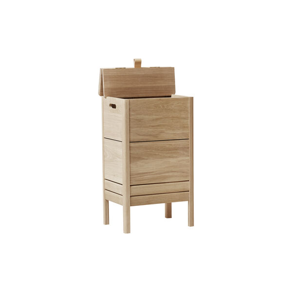 A Line Laundry Box, white oiled oak, Form & Refine