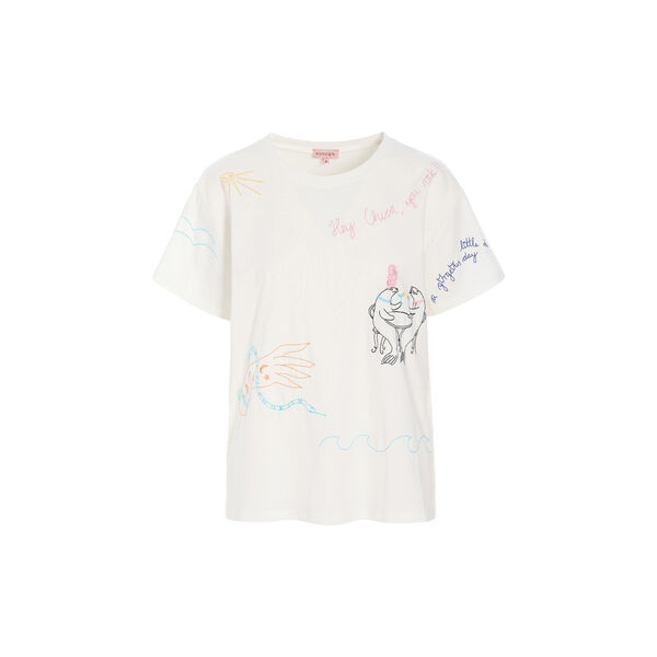 Mavis T-shirt, white, HUNK&Oslash;N